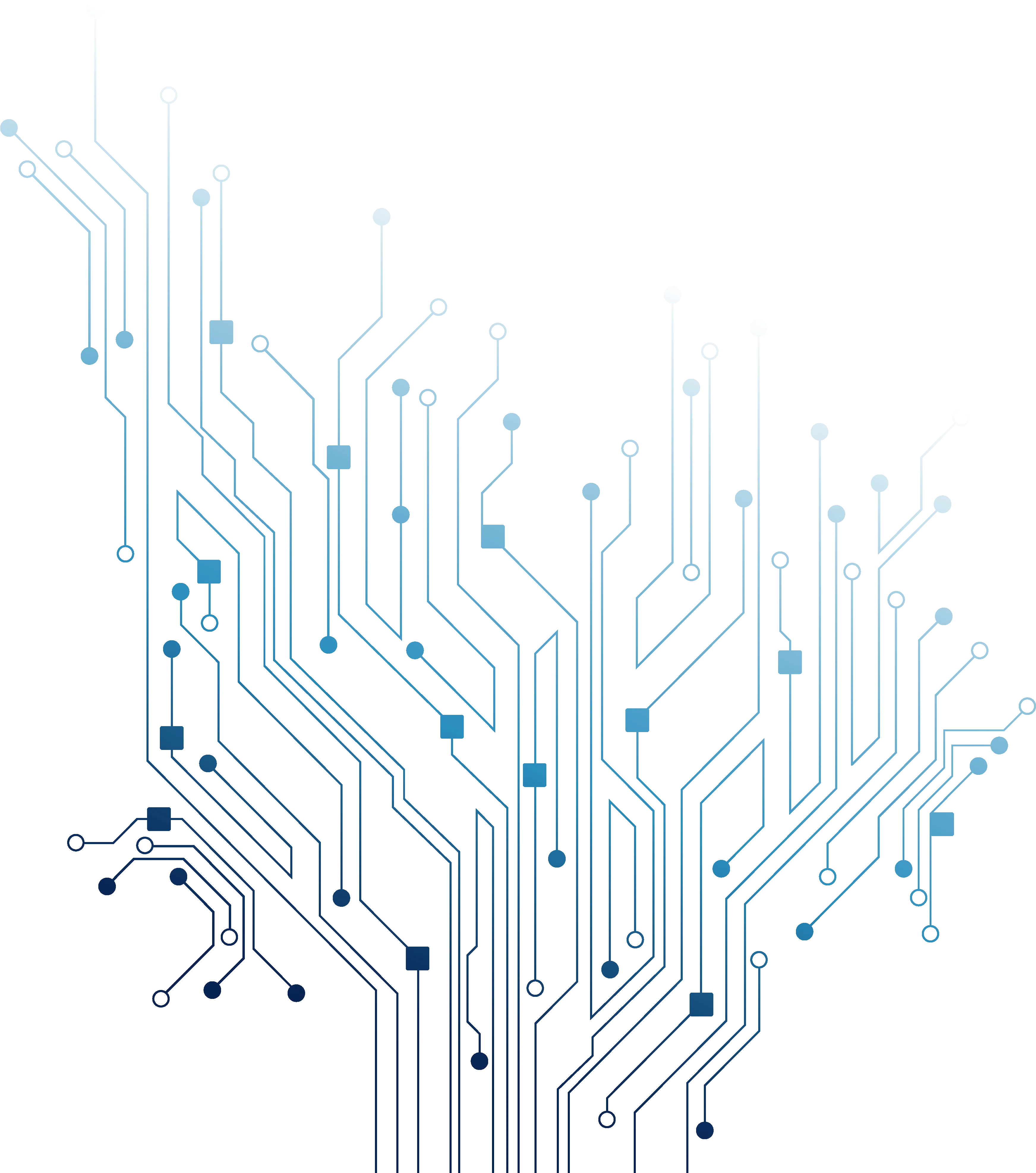 Fondo sobre circuitos en color azul