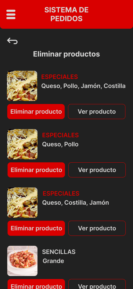 Eliminar producto